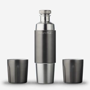 High Camp Firelight 750 Flask Set with Tumblers - Gunmetal